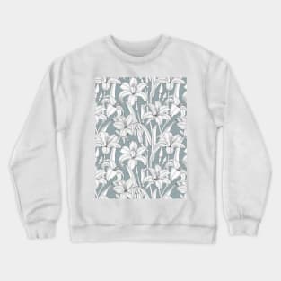 Daylilies on light blue Crewneck Sweatshirt